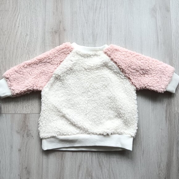 Disney Baby Fleece Sweatshirt Minnie Mouse Daisy Duck White Pink 0/3M 3 Months - Picture 5 of 6